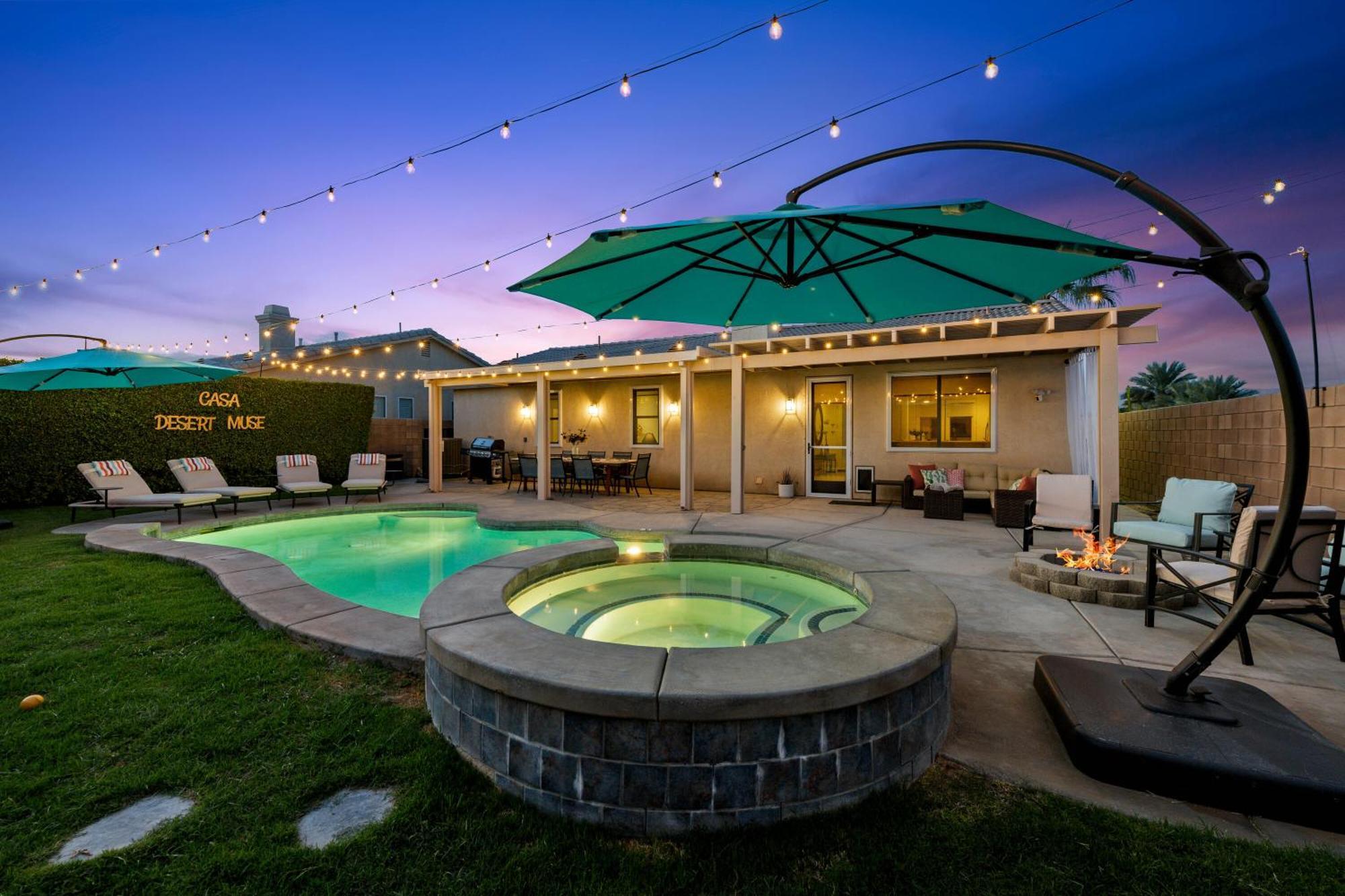 Casa Desert Muse With Heated Pool Spa Firepit Mini Golf And Games Indio Exteriör bild