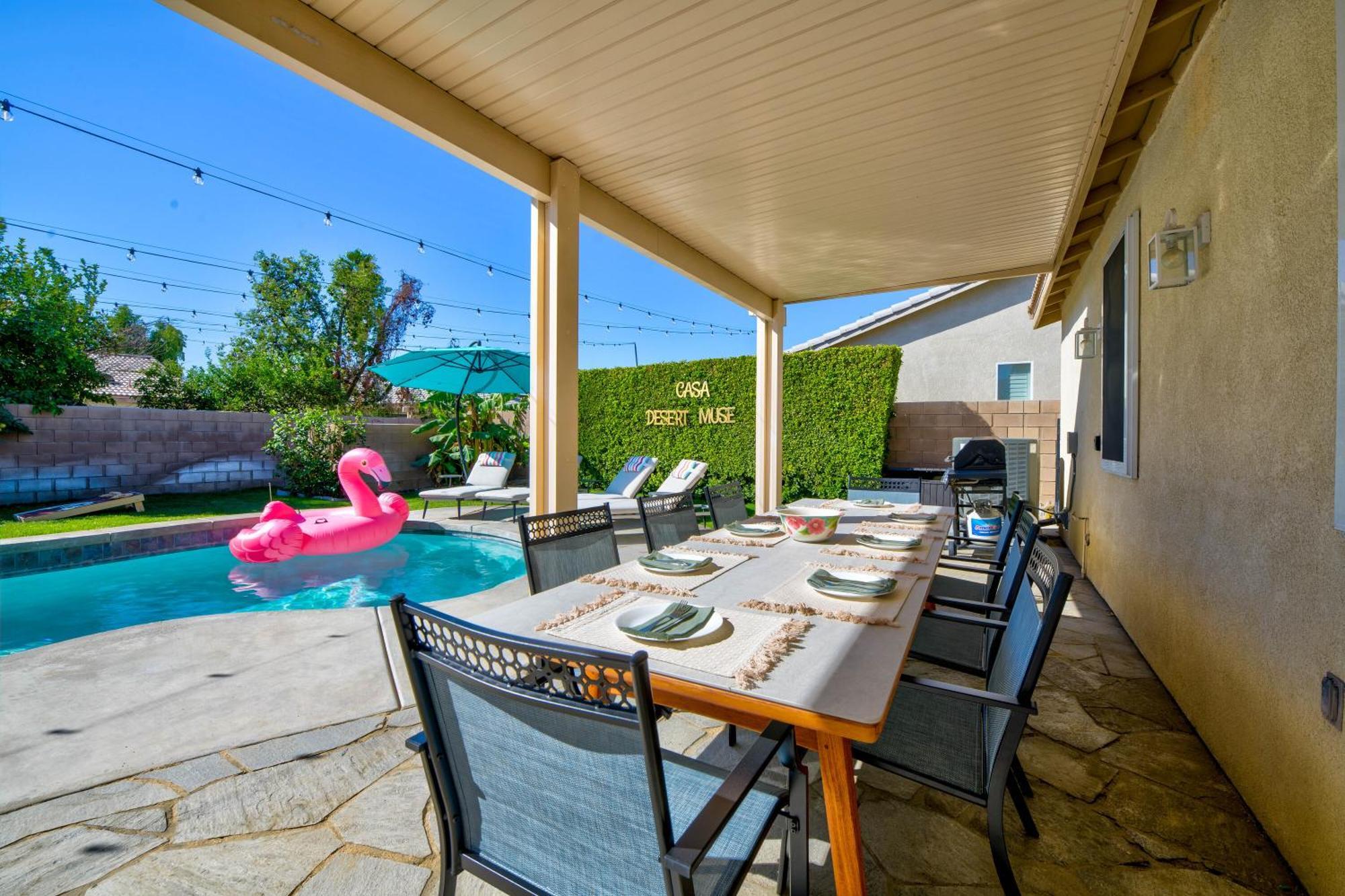 Casa Desert Muse With Heated Pool Spa Firepit Mini Golf And Games Indio Exteriör bild