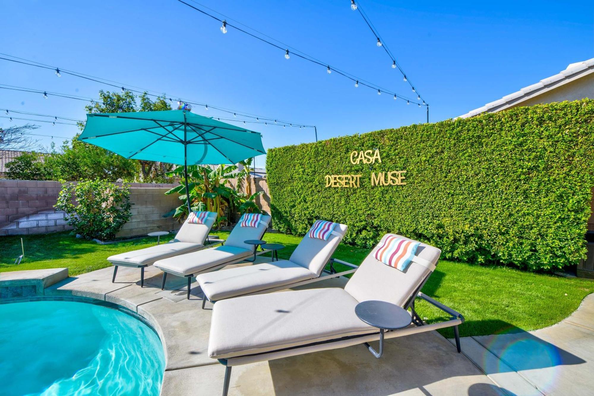 Casa Desert Muse With Heated Pool Spa Firepit Mini Golf And Games Indio Exteriör bild