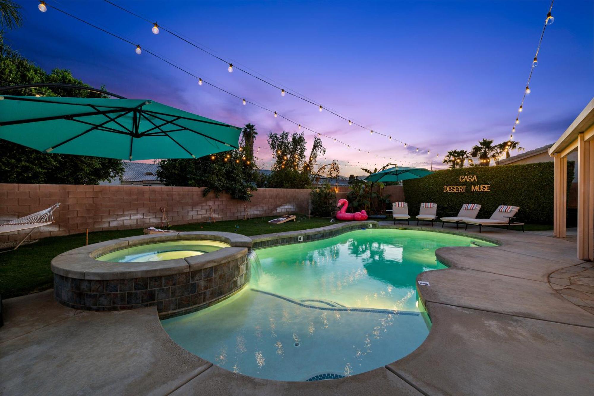 Casa Desert Muse With Heated Pool Spa Firepit Mini Golf And Games Indio Exteriör bild